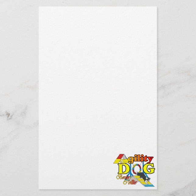 Border Collie Agility Stationery (Front)
