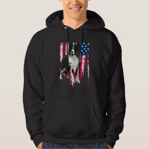 Border Collie American Flag USA Awesome Hoodie