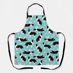 Border Collie and Paw Print Apron