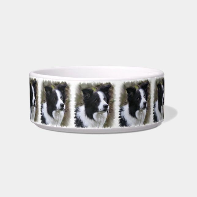 Border Collie Art Bowl (Left)