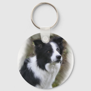 Border Collie Art Gifts Keychain
