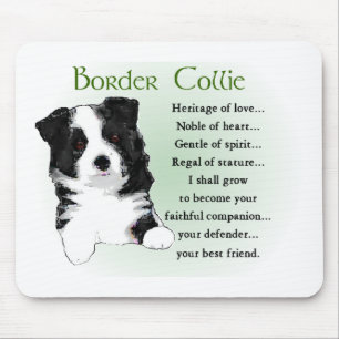 Border Collie Art Gifts Mouse Pad