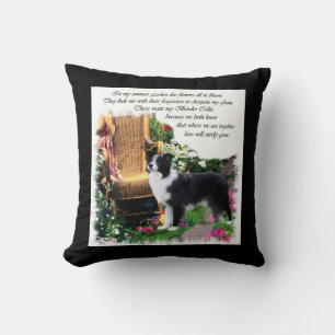 Border Collie Art Gifts Throw Pillow