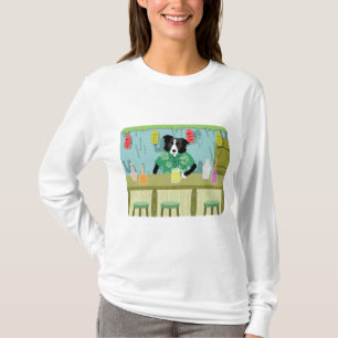 Border Collie Bamboo Tiki Bar T-Shirt