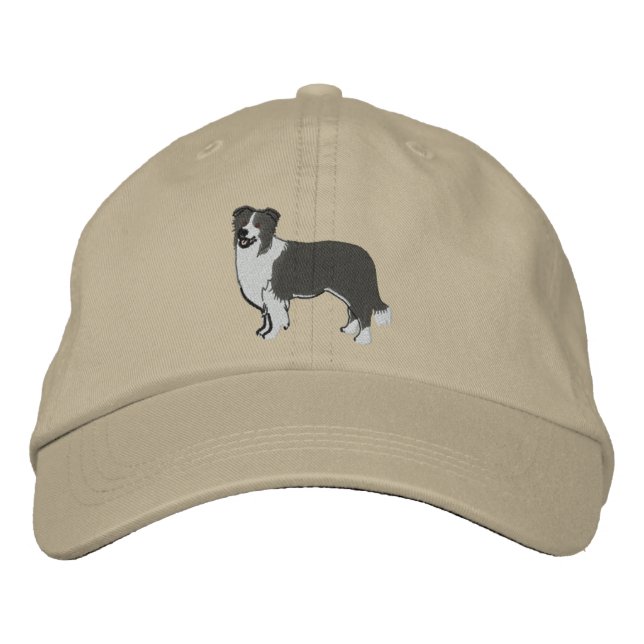 Border Collie Baseball Cap (Front)