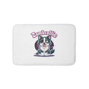 Border Collie BC Zombie Dog Halloween Essential T- Bath Mat