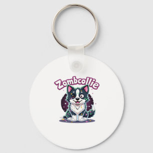 Border Collie BC Zombie Dog Halloween Essential T- Keychain