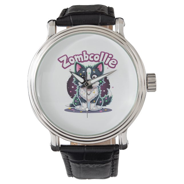 Border Collie BC Zombie Dog Halloween Essential T- Watch (Front)