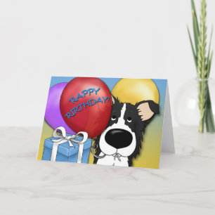 Border Collie Birthday Card