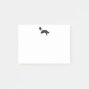 Border Collie Black Dog Breed Side View Silhouette Post-it Notes