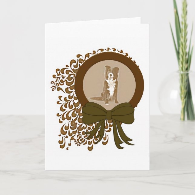 Border Collie Christmas Card (Front)