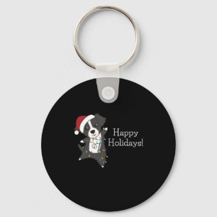 Border Collie Christmas Dog Winter Animals Dogs Keychain