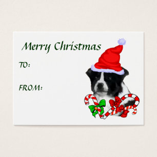 Border Collie Christmas Gift Name Tags