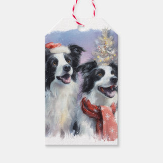 Border Collie Christmas Gift Tag