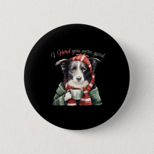 Border collie Christmas Jumper Essential T-Shirt 2 Inch Round Button