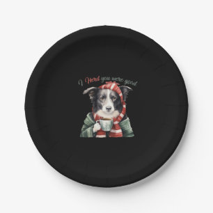 Border collie Christmas Jumper Essential T-Shirt Paper Plate