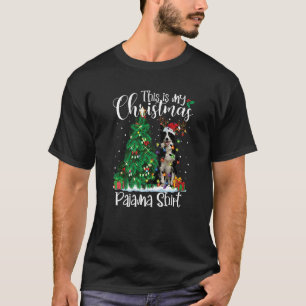 Border Collie Christmas Lights Pajama Dog Xmas T-Shirt
