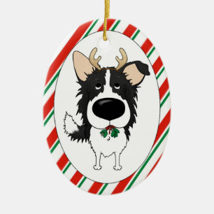 Border Collie Christmas Ornament