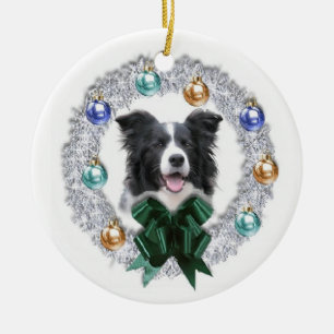 Border Collie Christmas Ornament