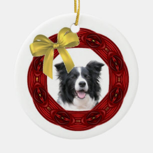 Border Collie Christmas Ornament