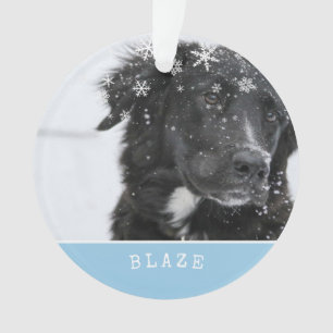 Border Collie Christmas Personalized Pet Photo Ornament