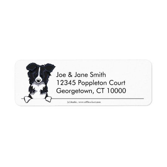 Border Collie Clean & Simple Return Address Label