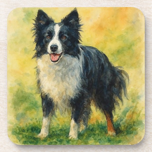 Border Collie Coaster (Front)