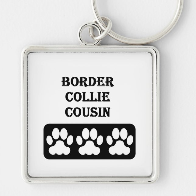 Border Collie Cousin Keychain (Front)