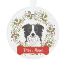 Border Collie Customizable Ornament