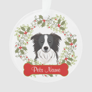 Border Collie Customizable Ornament