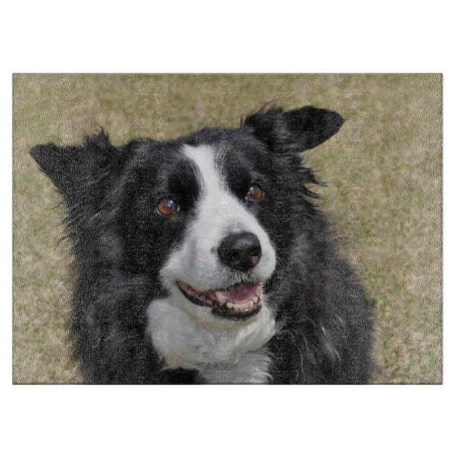 Border collie cutting board (Front)