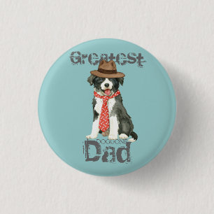 Border Collie Dad 1 Inch Round Button