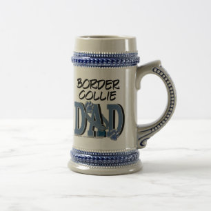 Border Collie DAD Beer Stein