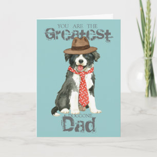 Border Collie Dad Card