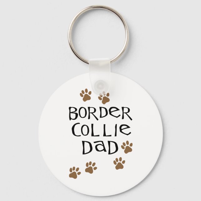 Border Collie Dad Keychain (Front)