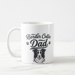 Border Collie Dad Life Is Ruff Vintage Shirt Desig Coffee Mug