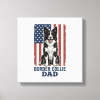 Border Collie Dad Patriotic Vintage Dog Shirt Desi
