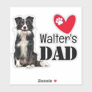 Border Collie Dad Personalized Sticker