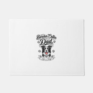 Border Collie Dad Vintage Engraving Dog Shirt Desi Doormat