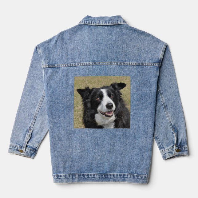 Border Collie Denim Jacket (Back)