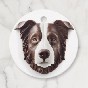 Border Collie Dog 3D Inspired Favour Tags