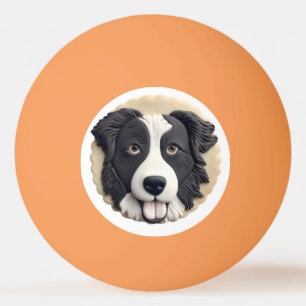 Border Collie Dog 3D Inspired Ping Pong Ball