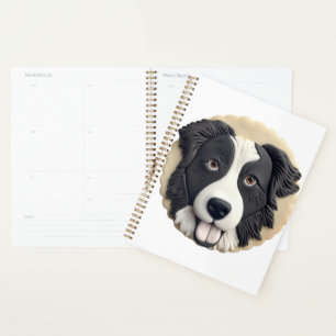 Border Collie Dog 3D Inspired  Planner
