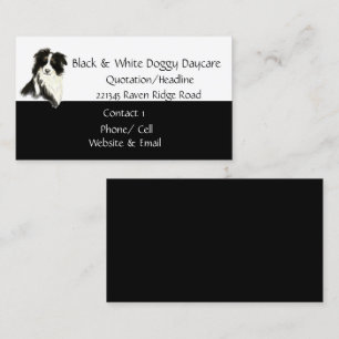 Border Collie Dog Animal Watercolor Business Card