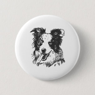 Border Collie Dog - Aussie Lover 2 Inch Round Button