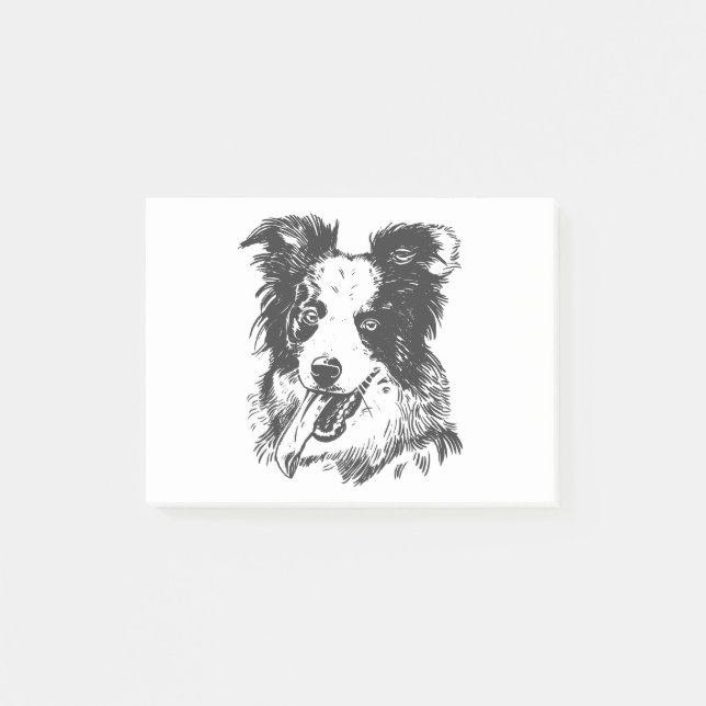 Border Collie Dog - Aussie Lover Post-it Notes (Front)