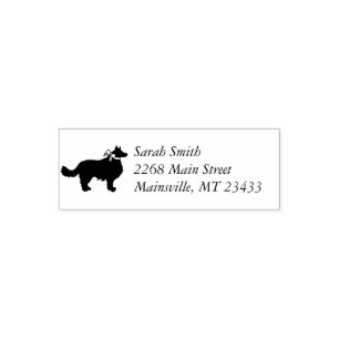 Border Collie Dog Baby Shower Puppy Grey Self-inking Stamp