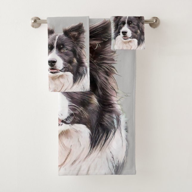 Border Collie Dog Bath Towel Set (Insitu)