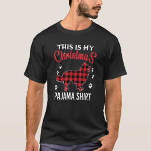 Border Collie Dog Christmas Cute My Christmas Paj T-Shirt