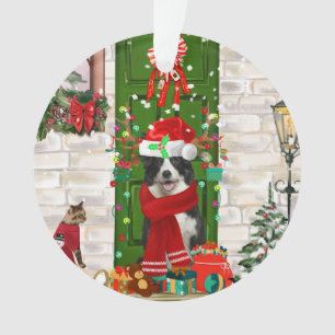 Border Collie Dog Christmas Ornament